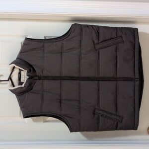 Weatherproof Men's Brown/Gray Fleece Lined Puffer Vest Size XXL